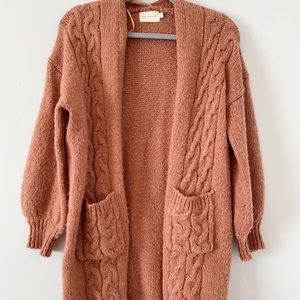 Rust colored cozy cardigan